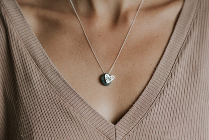 שרשרת לב פסים