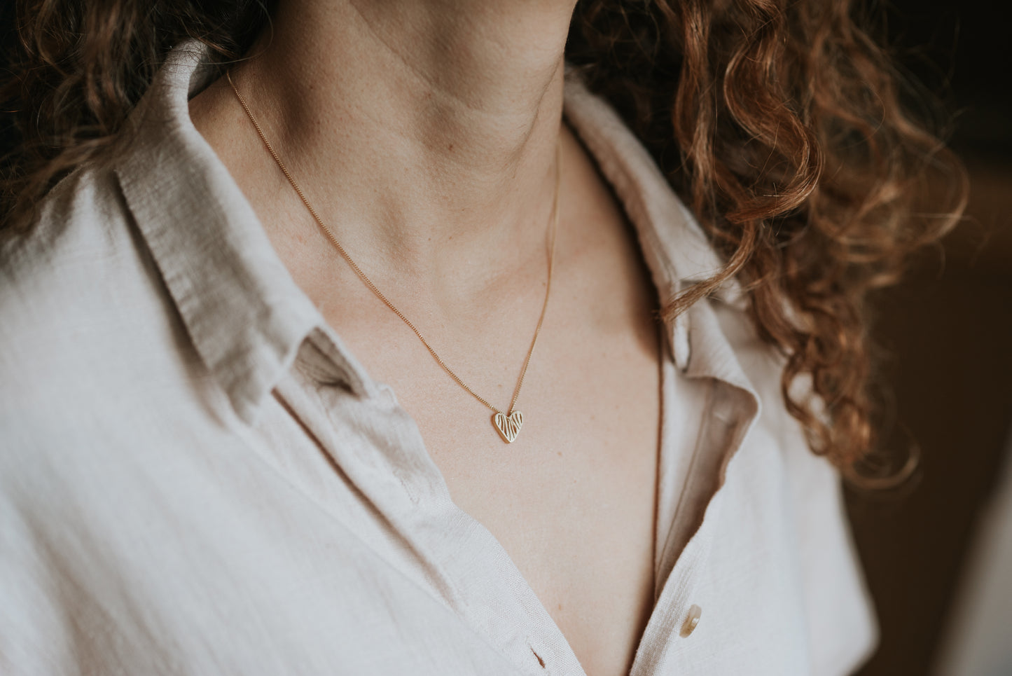 שרשרת לב פסים