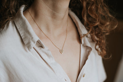 שרשרת לב פסים