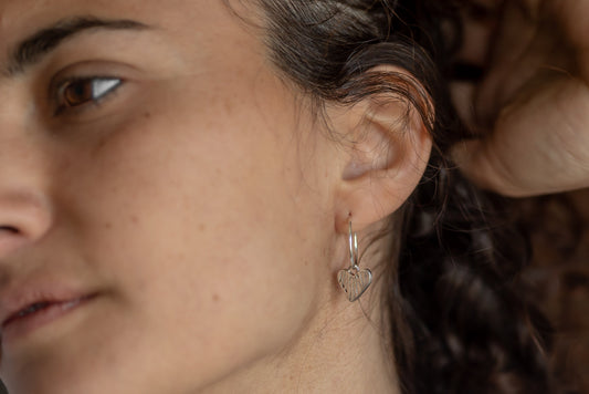 עגילי חישוק לב דני