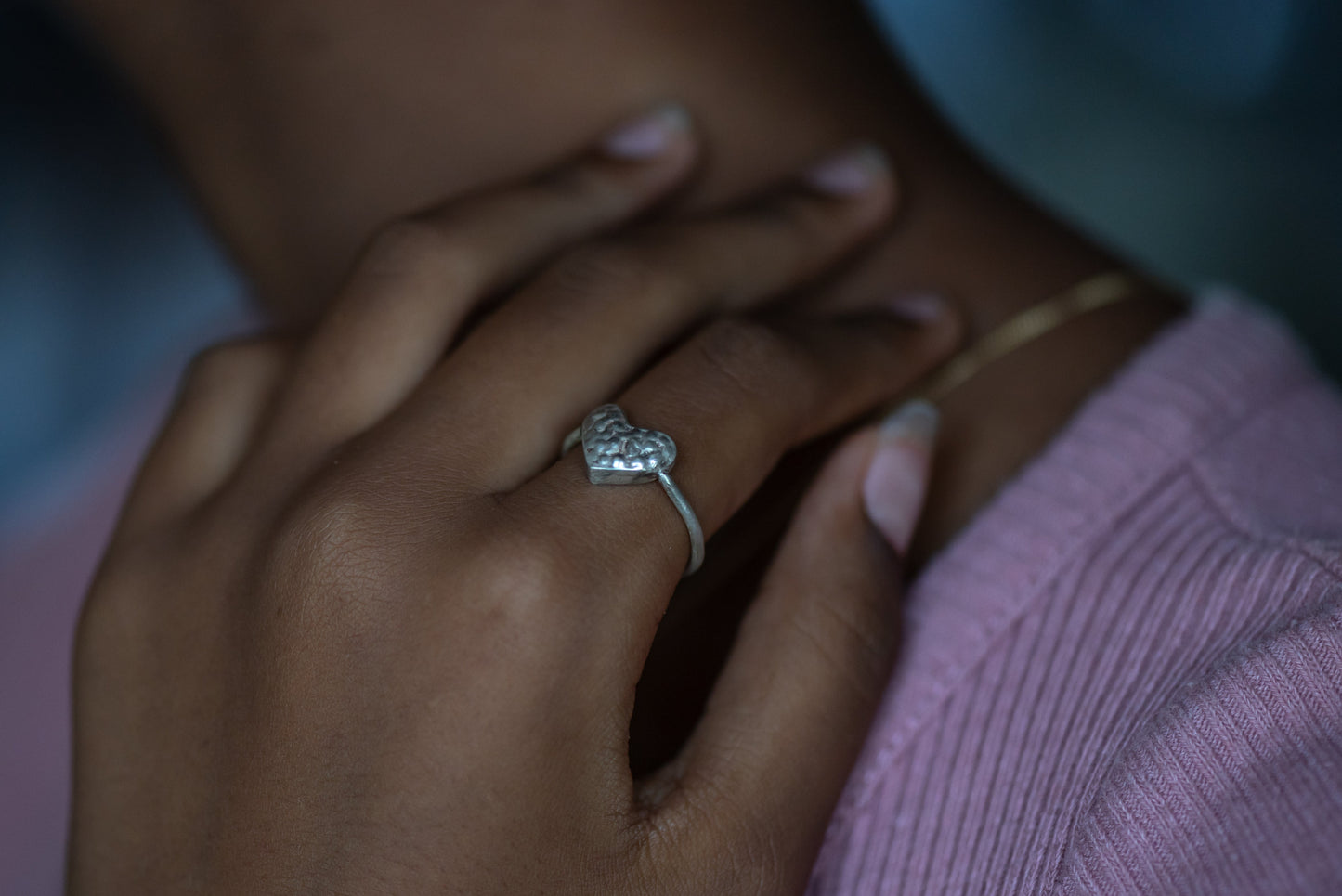 טבעת לב מרוקע