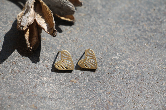 עגילי לב דני צמודים