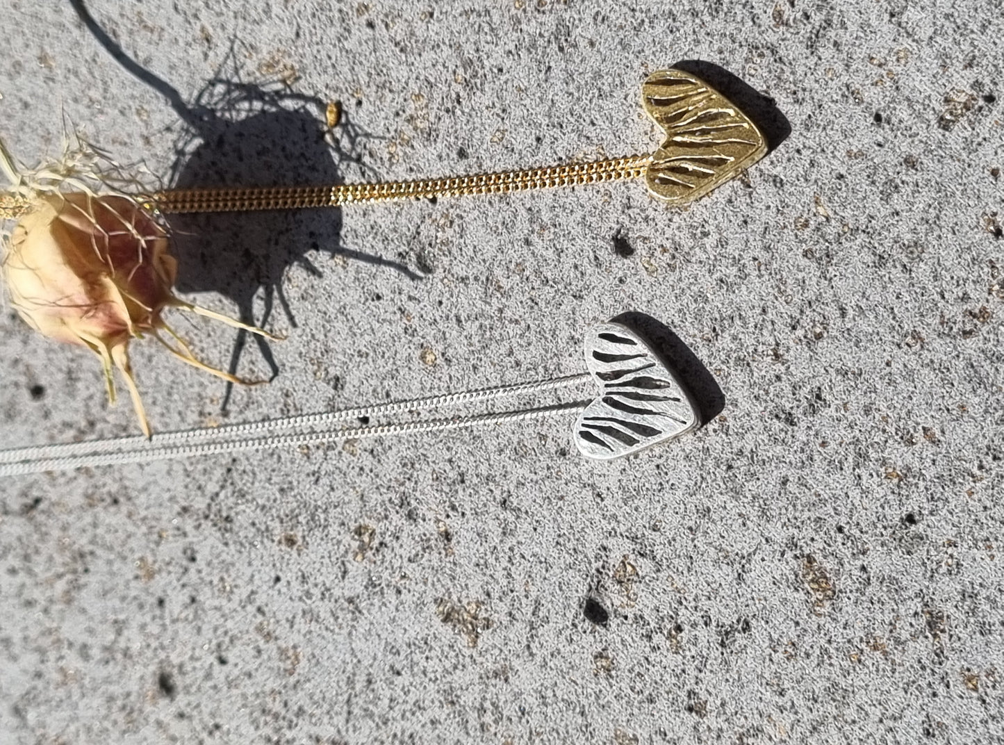 שרשרת לב פסים