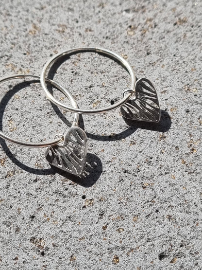 עגילי חישוק לב דני