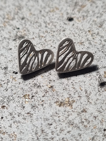 עגילי לב דני צמודים